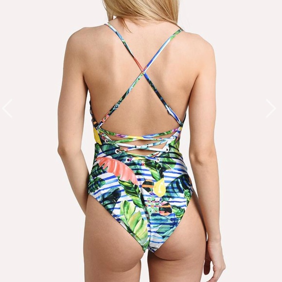 Red Carter Shore Club Juliette Maillot One Piece Swim Size L - Picture 2 of 8